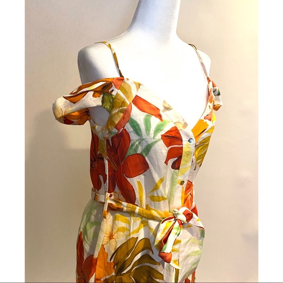 Zara Floral Print Linen Dress - Picture 4 of 8